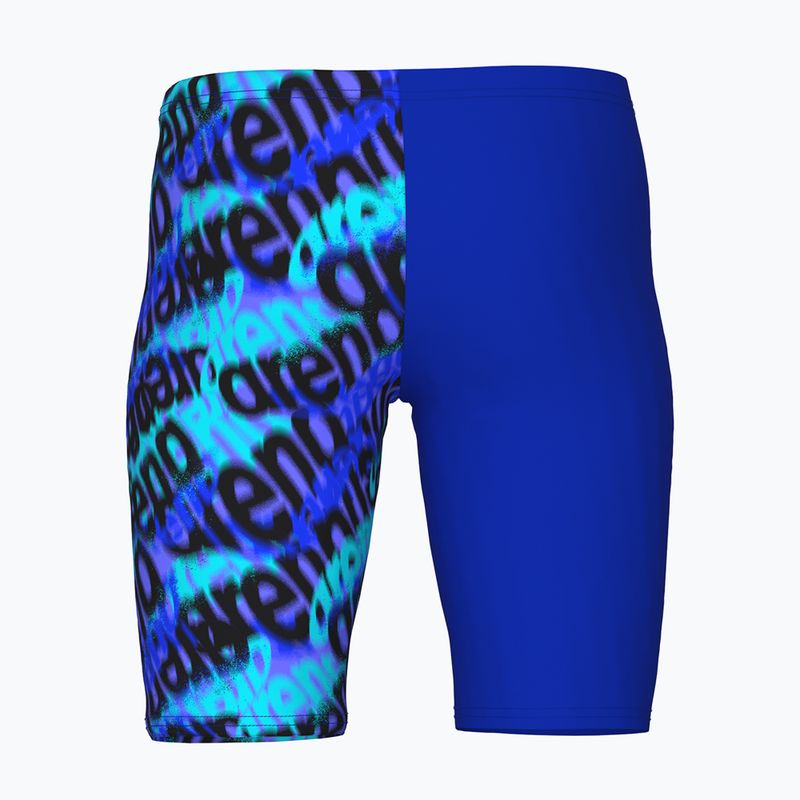Jammery kąpielowe dziecięce arena Crowded Swim Jammer neon blue/neon blue multi 2