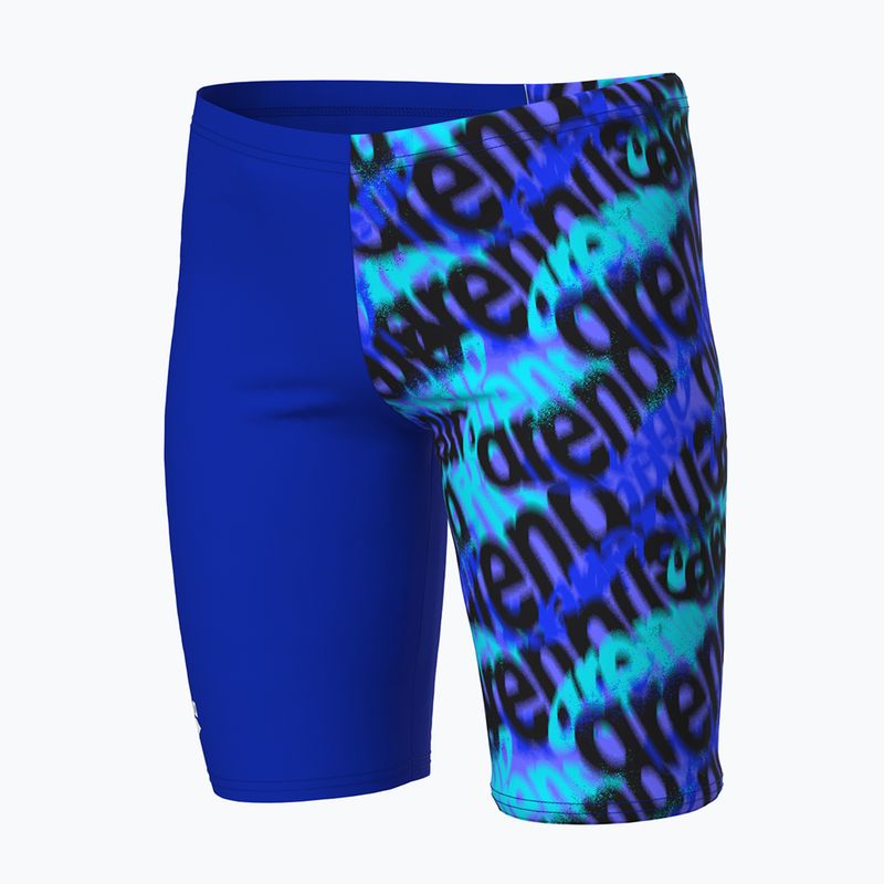 Jammery kąpielowe dziecięce arena Crowded Swim Jammer neon blue/neon blue multi 3
