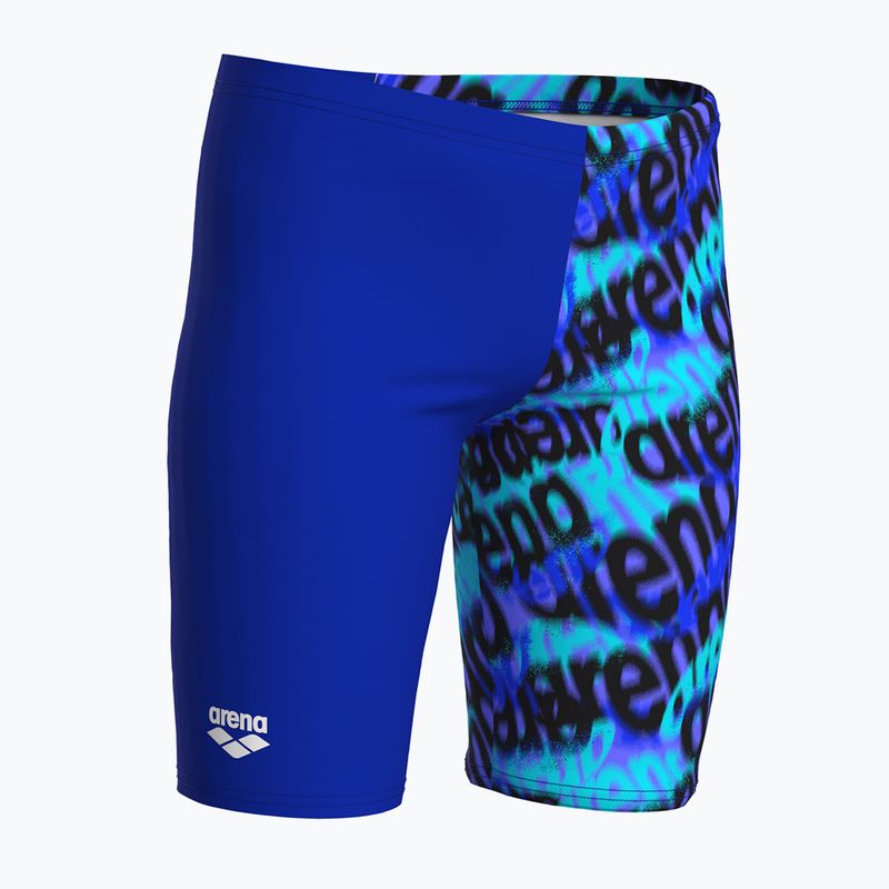 Jammery kąpielowe dziecięce arena Crowded Swim Jammer neon blue/neon blue multi 4