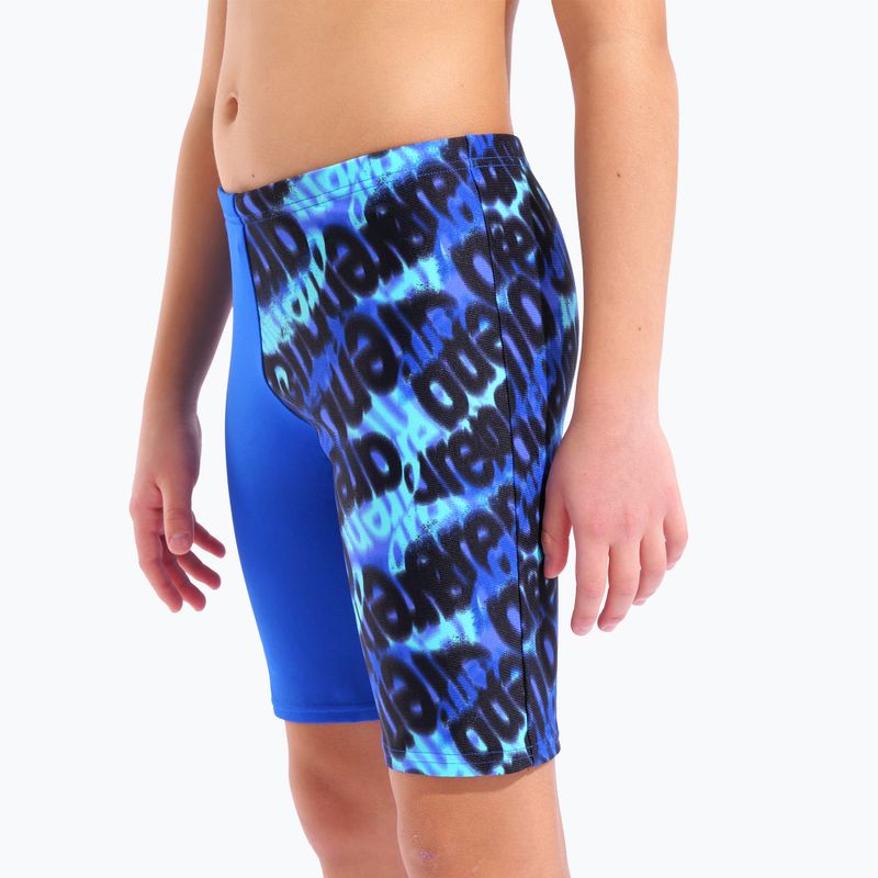 Jammery kąpielowe dziecięce arena Crowded Swim Jammer neon blue/neon blue multi 8