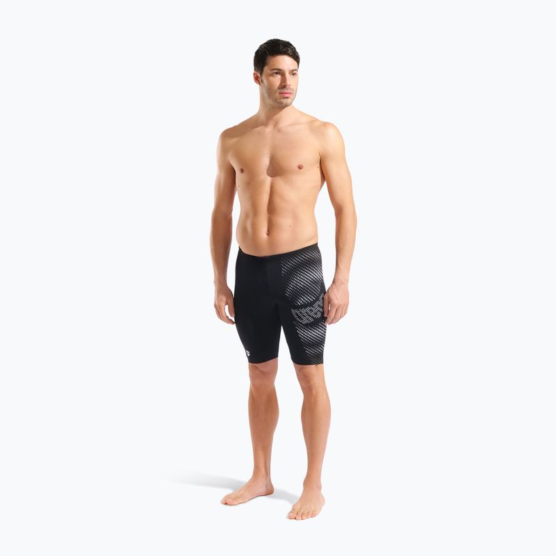 Jammery pływackie męskie arena Distortion Swim Jammer black/white 2