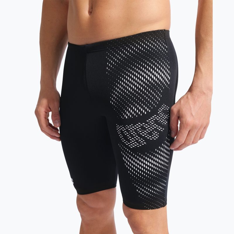 Jammery pływackie męskie arena Distortion Swim Jammer black/white 4