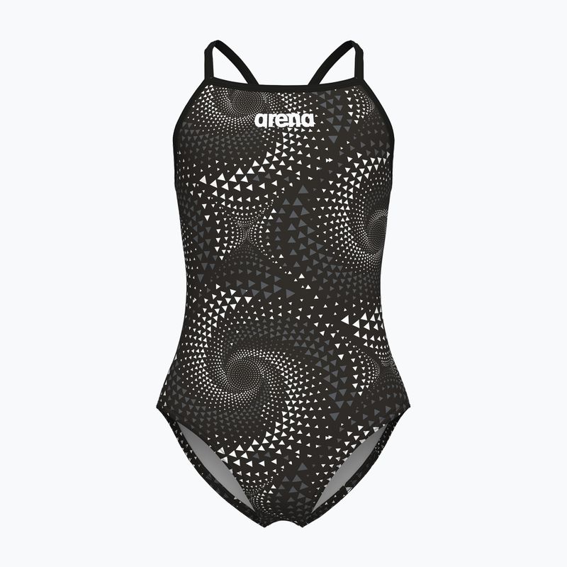 Strój kąpielowy jednoczęściowy dziecięcy arena Fireflow Lightdrop Back black/team black