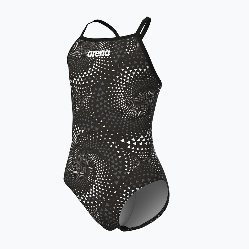 Strój kąpielowy jednoczęściowy dziecięcy arena Fireflow Lightdrop Back black/team black 3