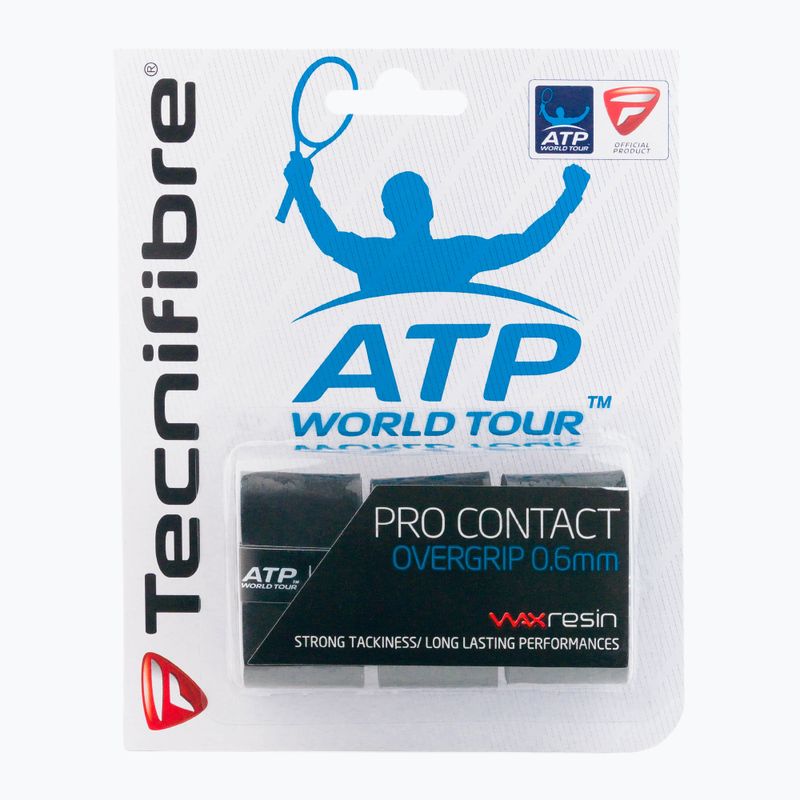 Owijki do rakiet tenisowych Tecnifibre Contact Pro 3 szt. black