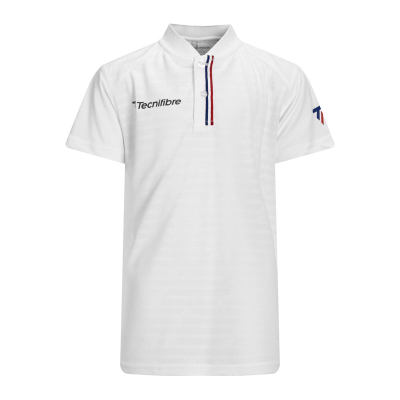 Koszulka polo tenisowa dziecięca Tecnifibre 22F3VE F3 Polo Jr white