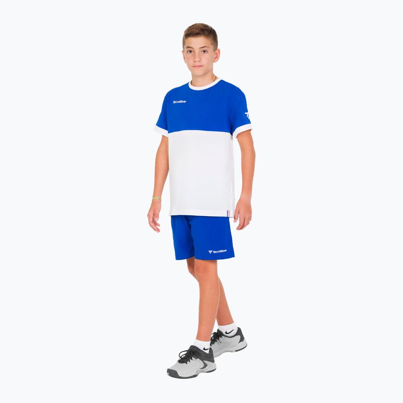 Koszulka tenisowa dziecięca Tecnifibre 22F1ST F1 Stretch Jr white/royal 3