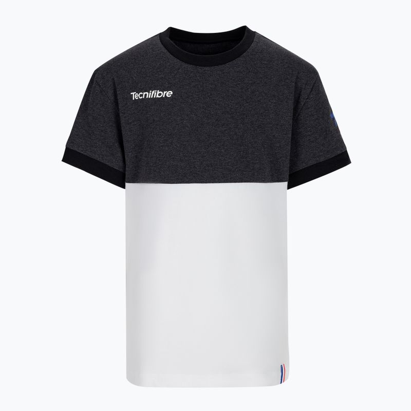 Koszulka tenisowa dziecięca Tecnifibre 22F1ST F1 Stretch Jr white/black