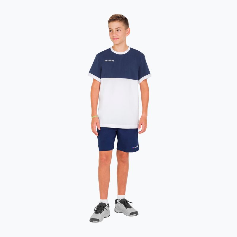 Koszulka tenisowa dziecięca Tecnifibre 22F1ST F1 Stretch Jr white/marine 8