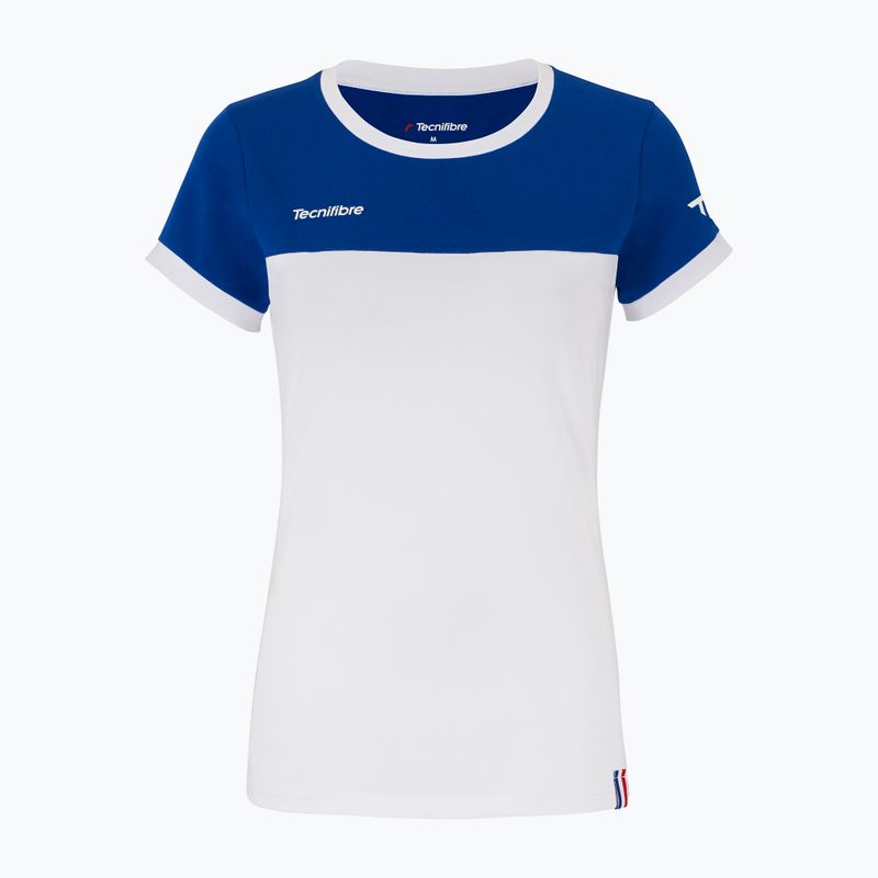Koszulka tenisowa damska Tecnifibre 22LAF1 F1 Stretch W white/royal