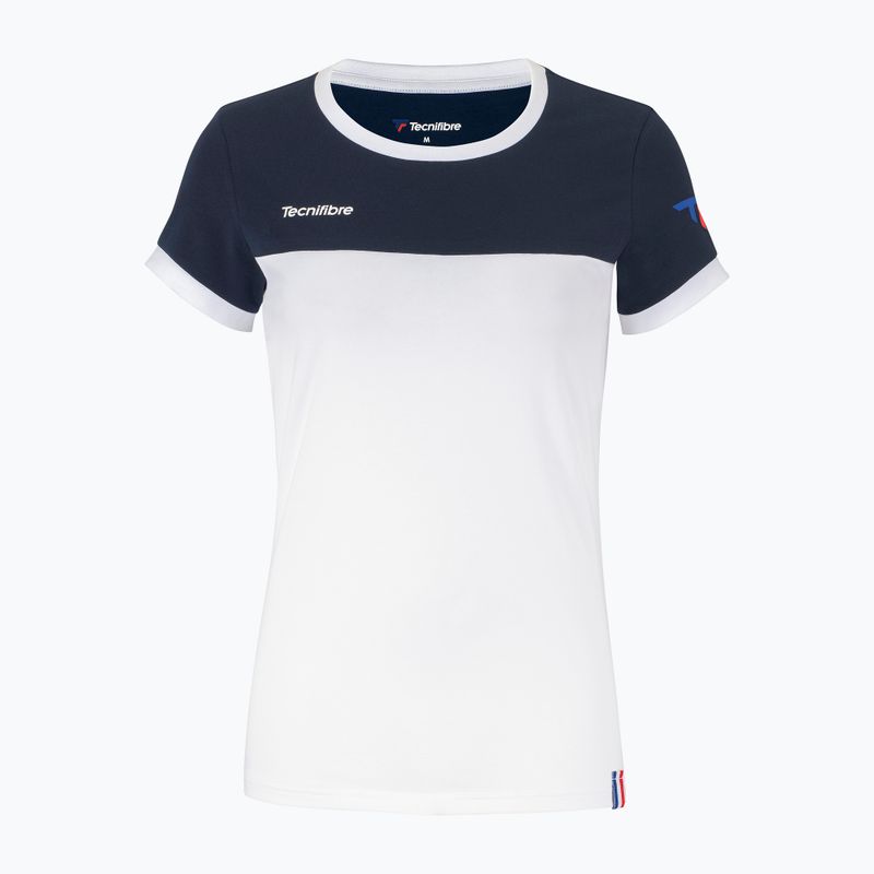 Koszulka tenisowa damska Tecnifibre 22LAF1 F1 Stretch W white/marine