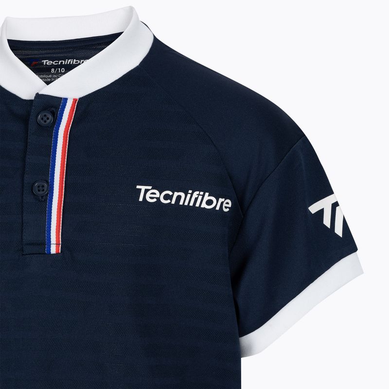 Koszulka polo tenisowa dziecięca Tecnifibre 22F3PO F3 Polo Jr marine 3