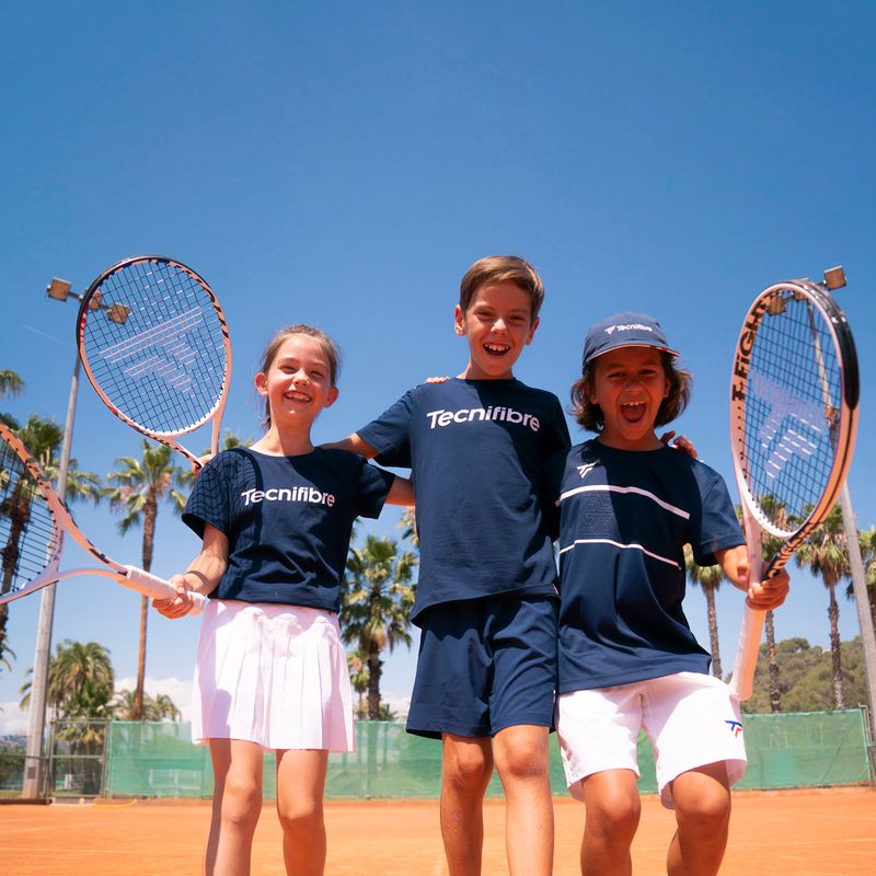 Koszulka tenisowa dziecięca Tecnifibre Team Cotton Tee Jr marine 3
