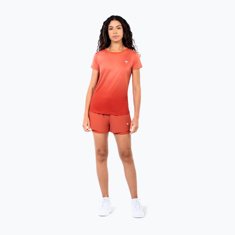 Koszulka tenisowa damska Tecnifibre Team X-Loop Tee terracota 2