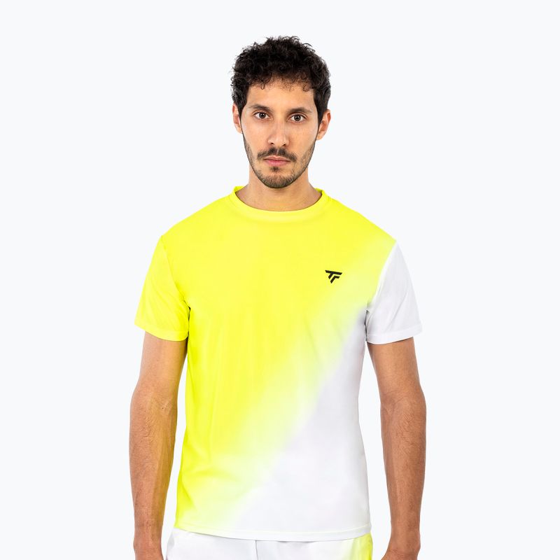 Koszulka tenisowa męska Tecnifibre Team X-Loop Tee white/yellow