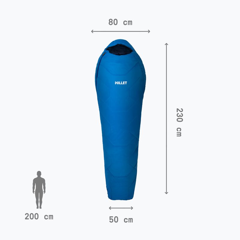 Śpiwór Millet Baikal 750 Long prawy sky diver 4