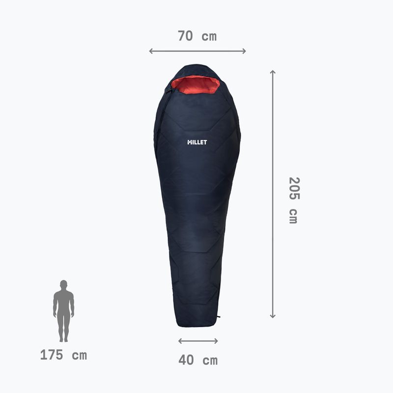 Śpiwór damski Millet Baikal 750 prawy saphir 4