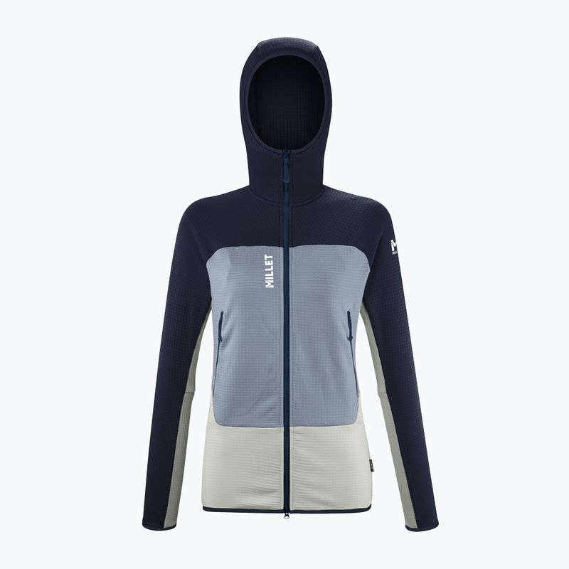 Bluza damska Millet Fusion Grid Hoodie foggy dew/saphir