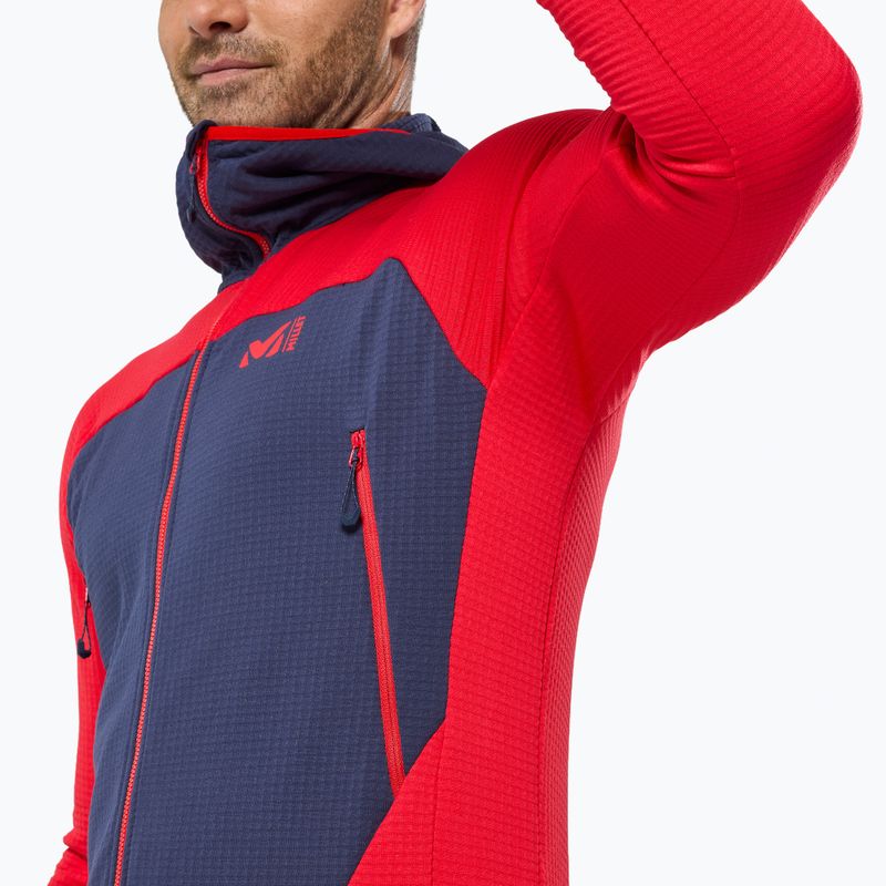 Bluza męska Millet Fusion Grid Hoodie red 4