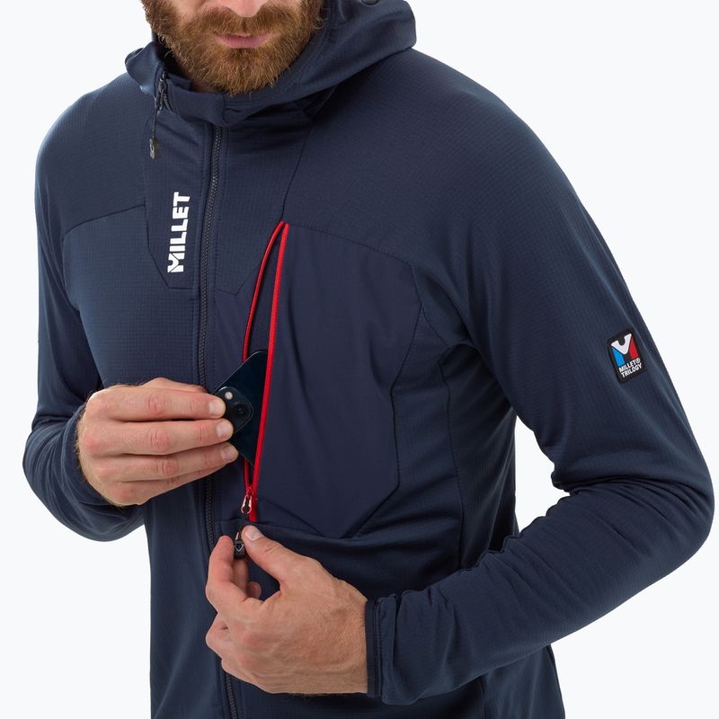 Bluza polarowa męska Millet Trilogy Icon Lightgrid Hoodie saphir 4