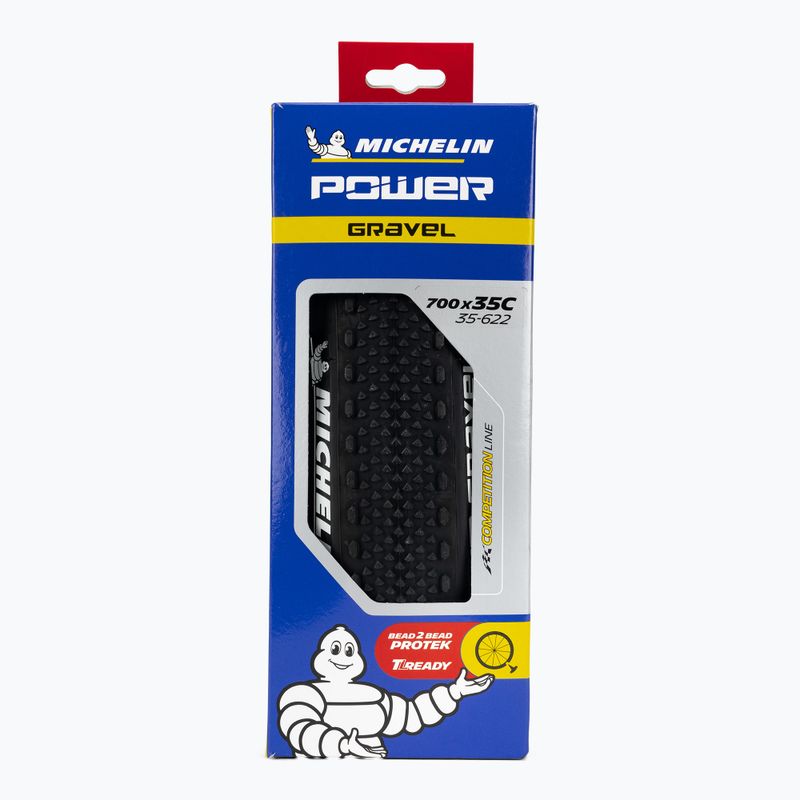 Opona rowerowa Michelin Power Gravel TS TLR V2 Kevlar Competition Line 700x35C black 2