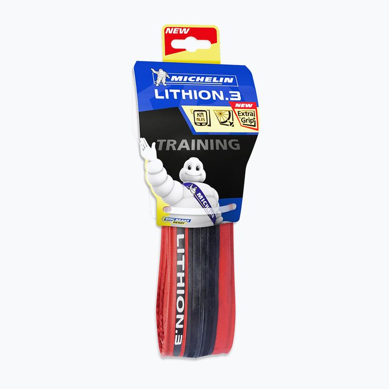 Opona rowerowa Michelin Lithion3 TS Kevlar Performance Line 700 x 25C red 3