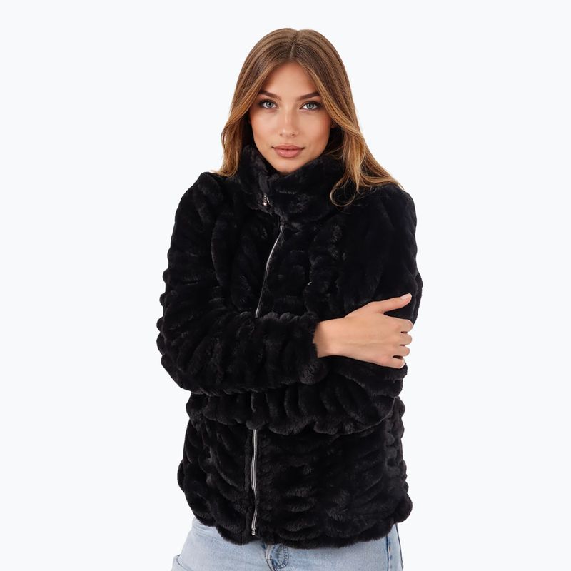 Kurtka zimowa damska Aulp Candy Faux Fur black 3