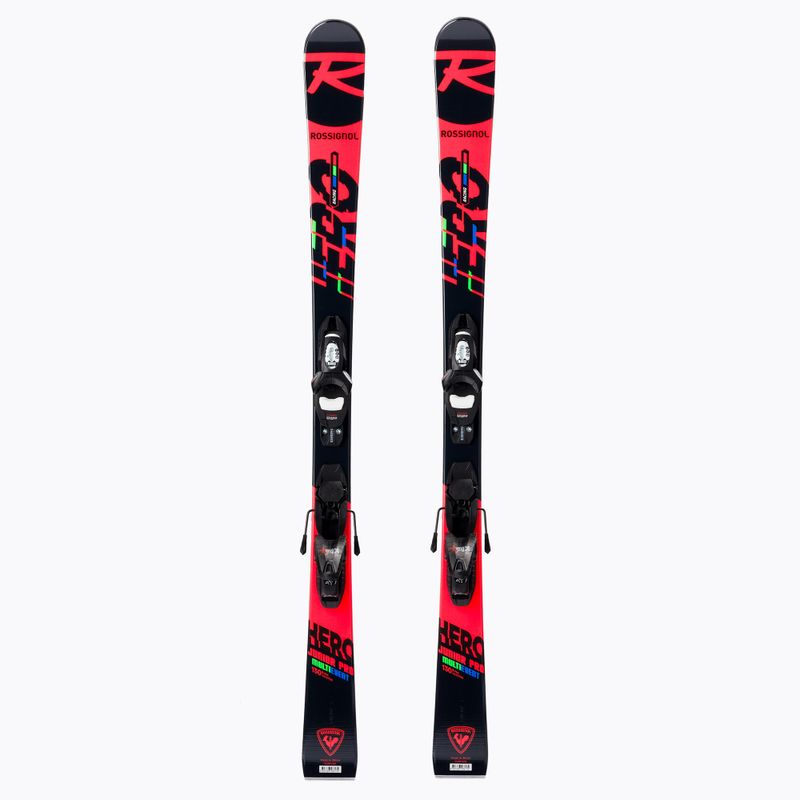 Narty zjazdowe dziecięce Rossignol Hero JR Multi Event + wiązania KID4 black/red