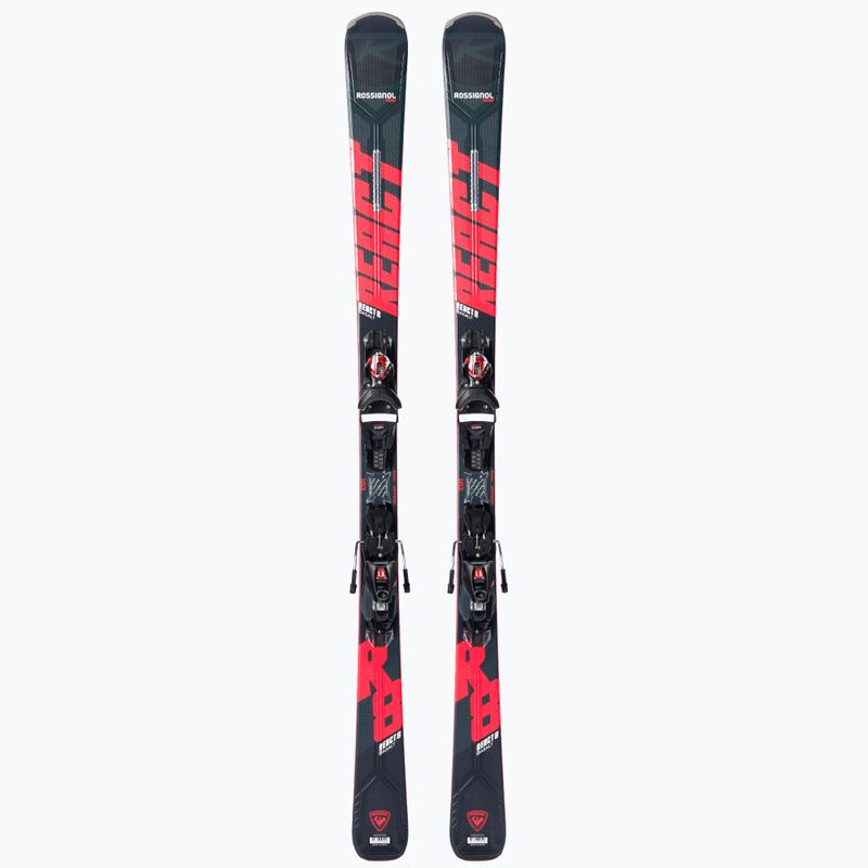 Narty zjazdowe Rossignol React 8 HP + wiązania NX12 black/red