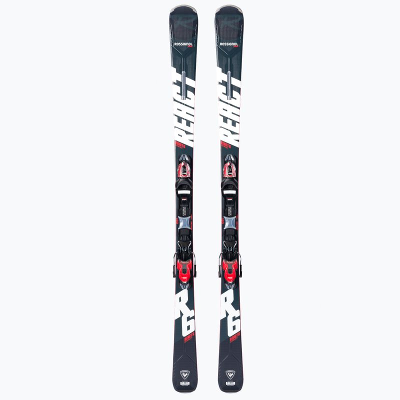 Narty zjazdowe Rossignol React 6 Compact + wiązania XP11 black/hotred