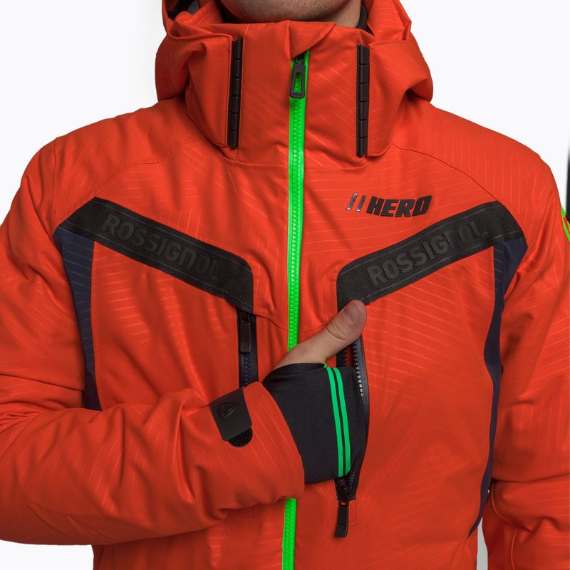 Kurtka narciarska męska Rossignol Hero Aile Jkt neon red 10