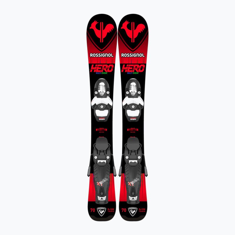 Narty zjazdowe dziecięce Rossignol Hero Pro + wiązania Team 4 GW Black Bulk red 10