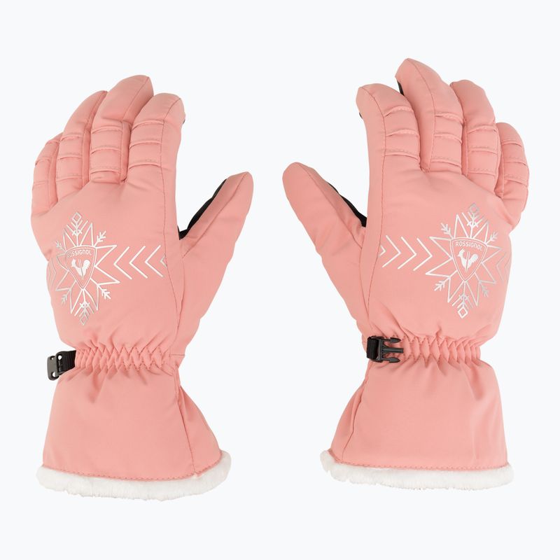 Rękawice narciarskie damskie Rossignol Perfy G cooper pink 3