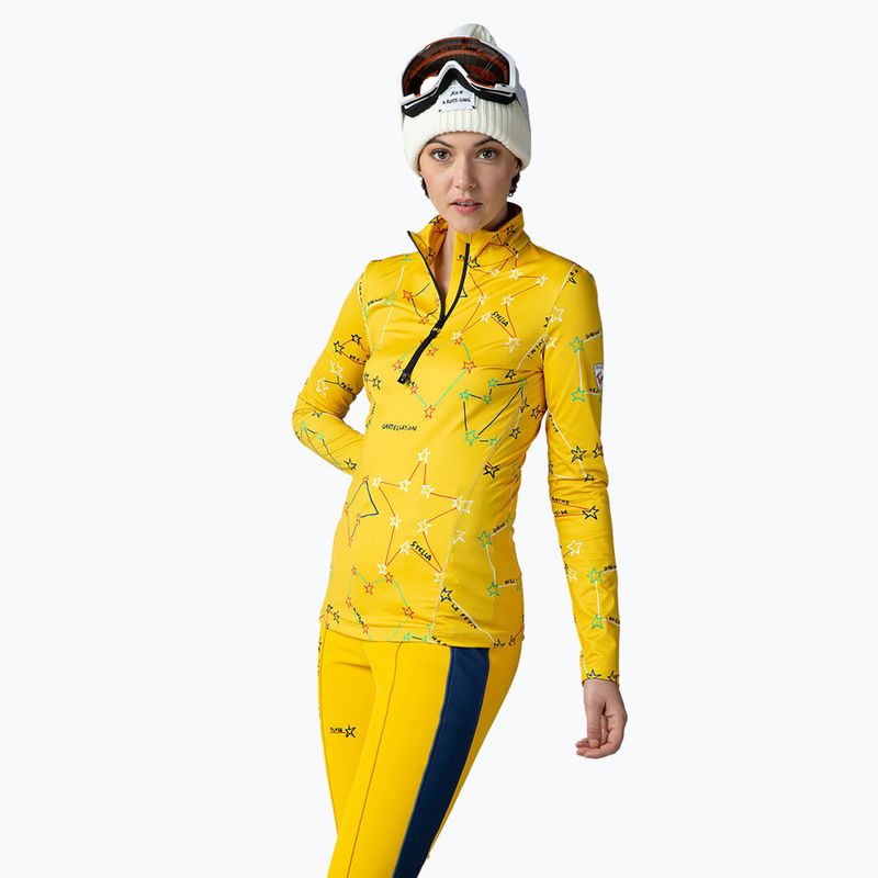 Longsleeve termoaktywny damski Rossignol Booster 1/2 Zip Top 100 yellow 3