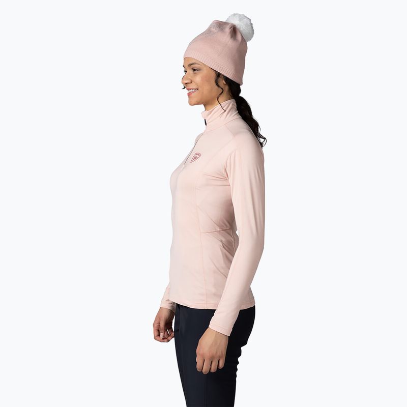 Longsleeve termoaktywny damski Rossignol Classique 1/2 Zip powder pink 3