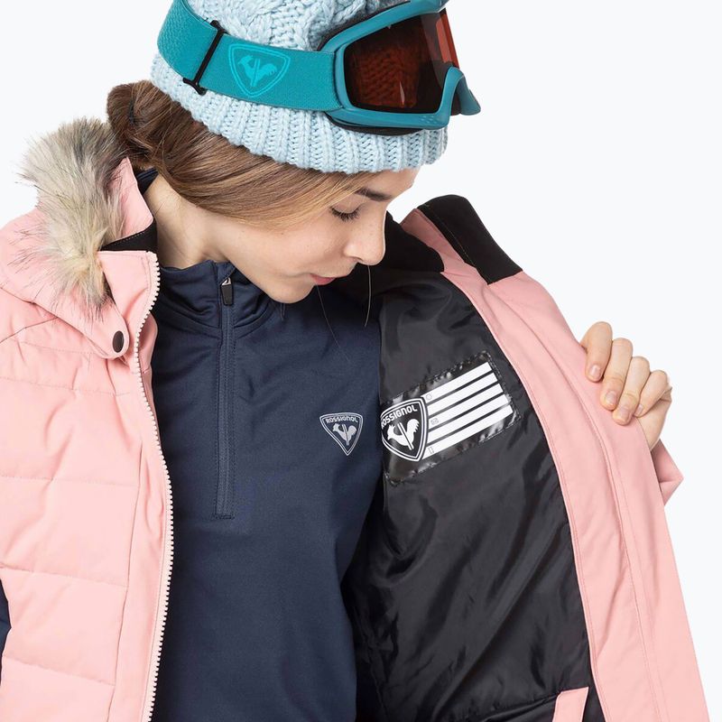 Kurtka narciarska dziecięca Rossignol Girl Polydown cooper pink 9