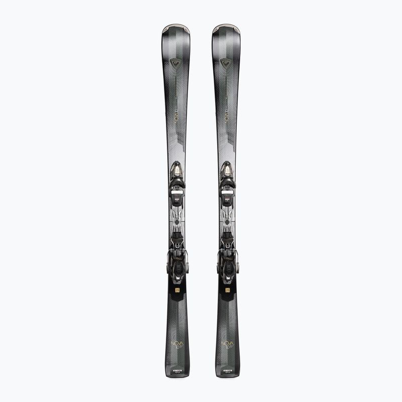 Narty zjazdowe damskie Rossignol Nova 10 + wiązania Xpress W 11 GW black/metallic green