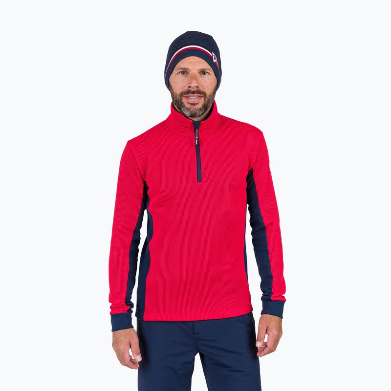 Bluza narciarska męska Rossignol Cieloalto Fleece Half zip sports red