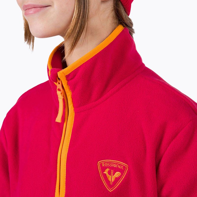 Bluza polarowa  dziecięca Rossignol Jr Strawpile Fleece Fz ruby red 4