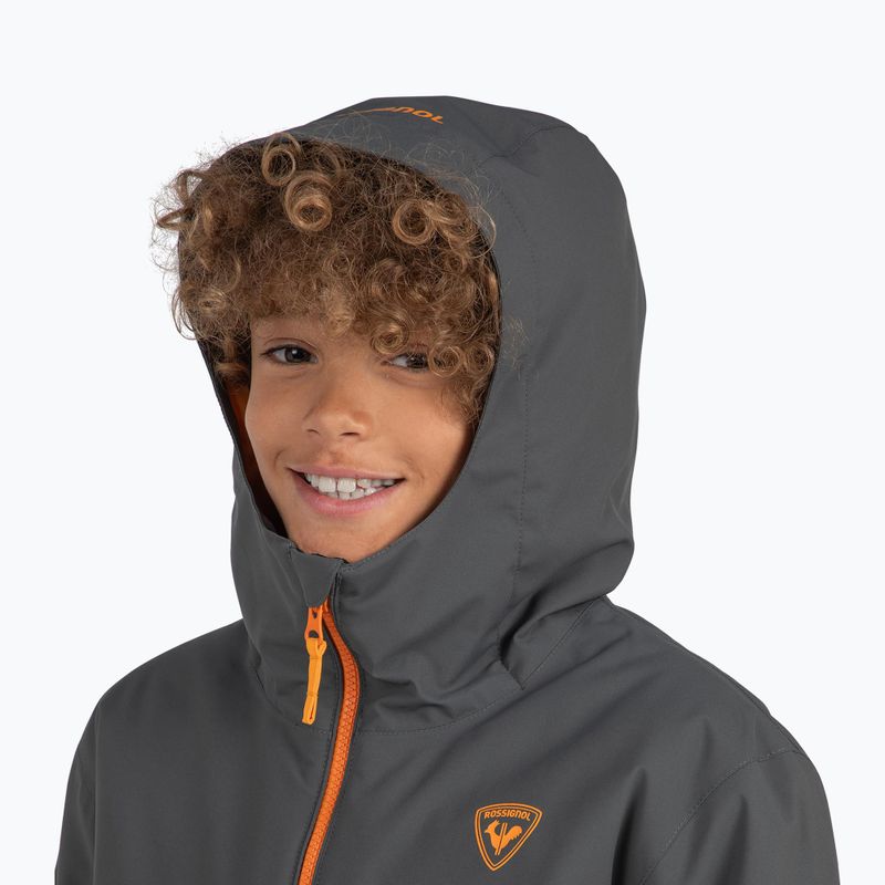Kurtka narciarska dziecięca Rossignol Strawpile Jr onyx grey 5