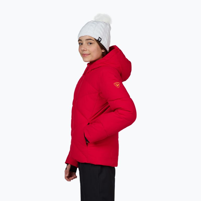 Kurtka narciarska dziecięca Rossignol Girl Staci ruby red 4