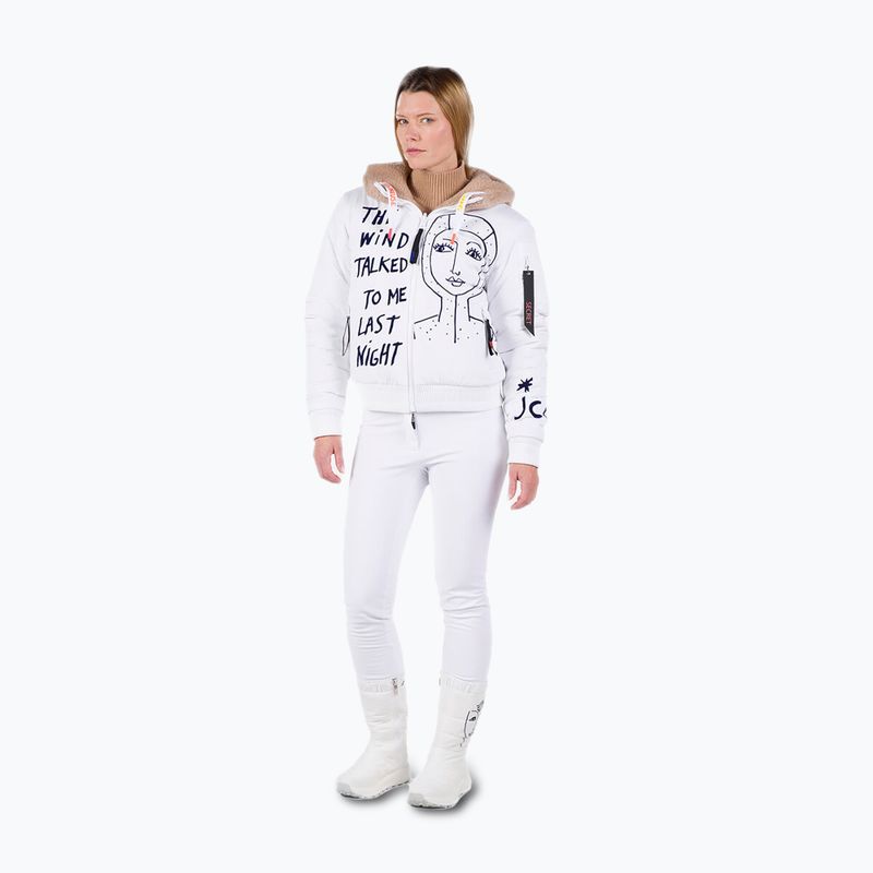 Kurtka narciarska damska Rossignol Yety Fleecy Bomber white 2