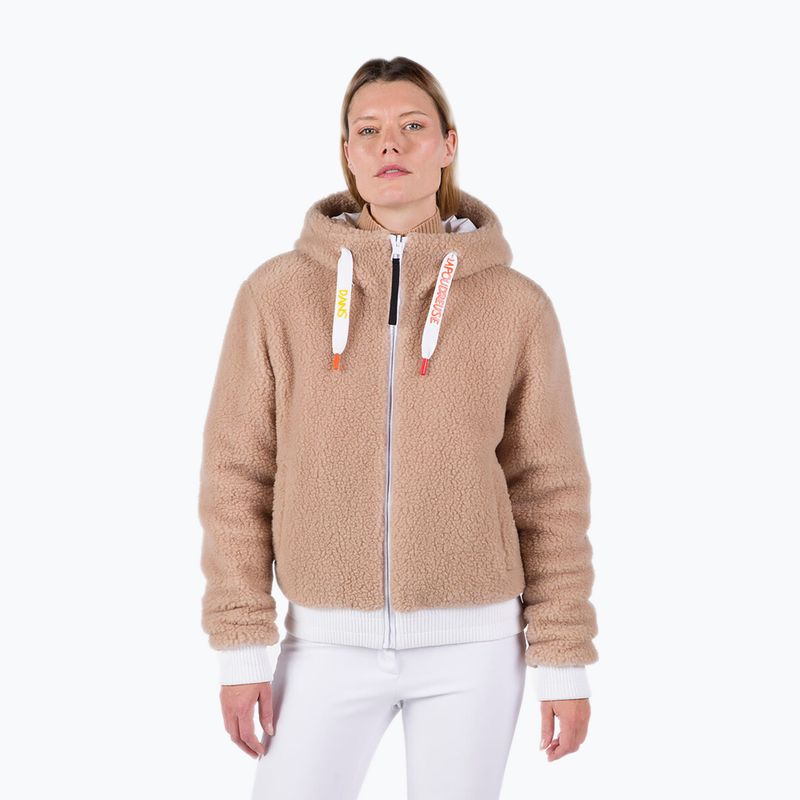 Kurtka narciarska damska Rossignol Yety Fleecy Bomber white 3