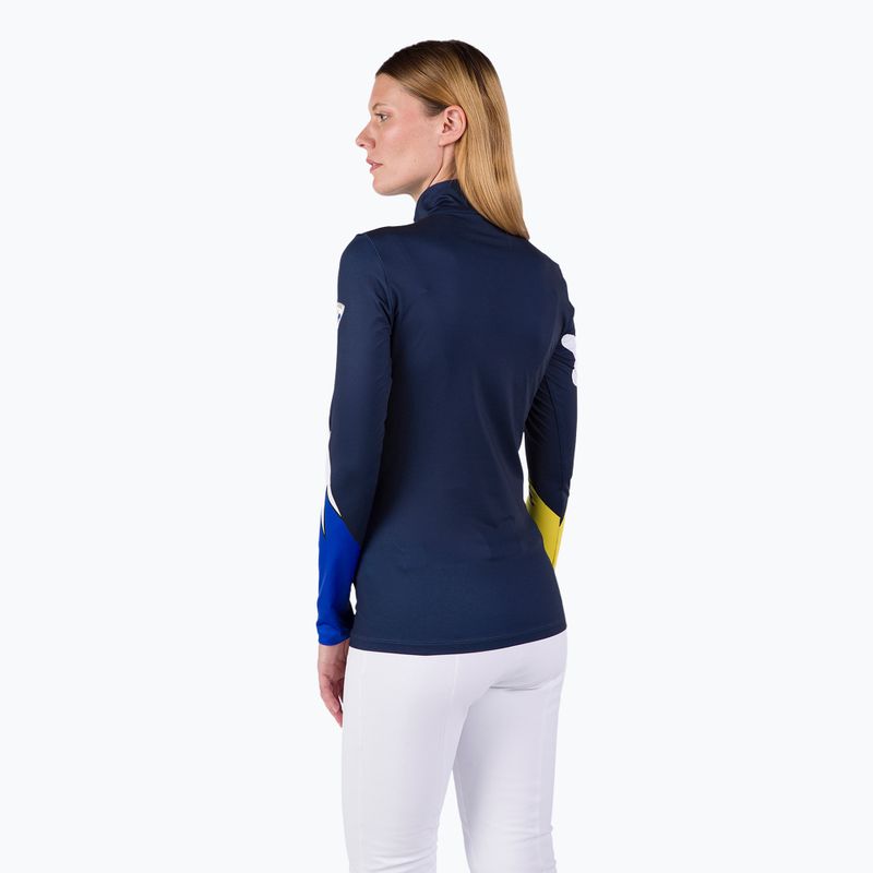 Bluza narciarska damska Rossignol Booster 1/2 Zip Top cosmic blue 3