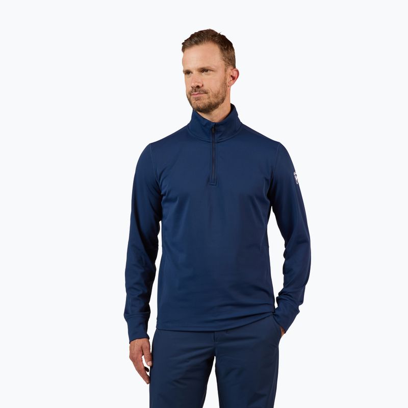 Bluza narciarska męska Rossignol Mid Layer Stertch Half Zip dark navy