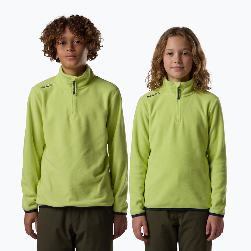 Bluza polarowa dziecięca Rossignol Quarter Zip Polar Fleece wild lime