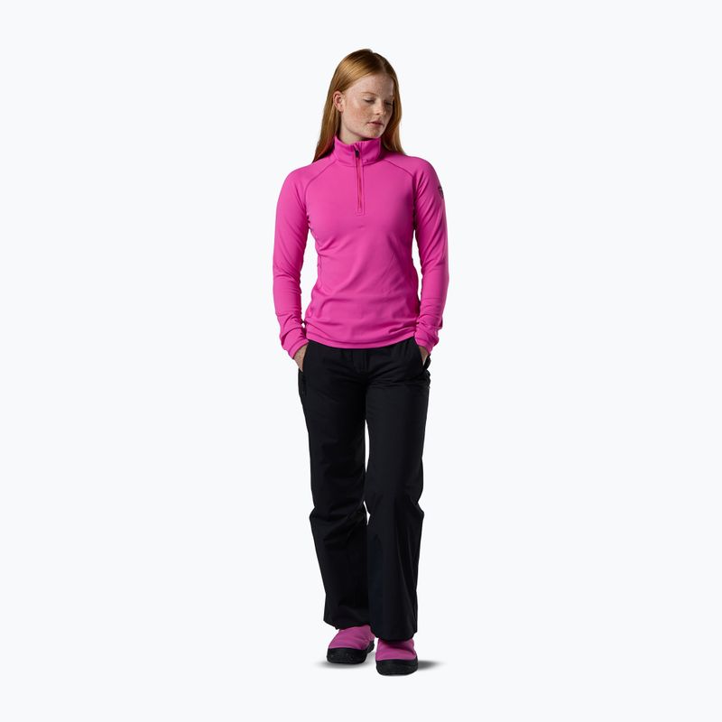 Bluza polarowa damska Rossignol Mid Layer Stretch Half Zip electric fuchsia 2