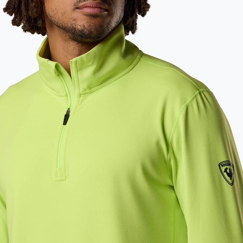 Bluza narciarska męska Rossignol Mid Layer Stertch Half Zip wild lime 5