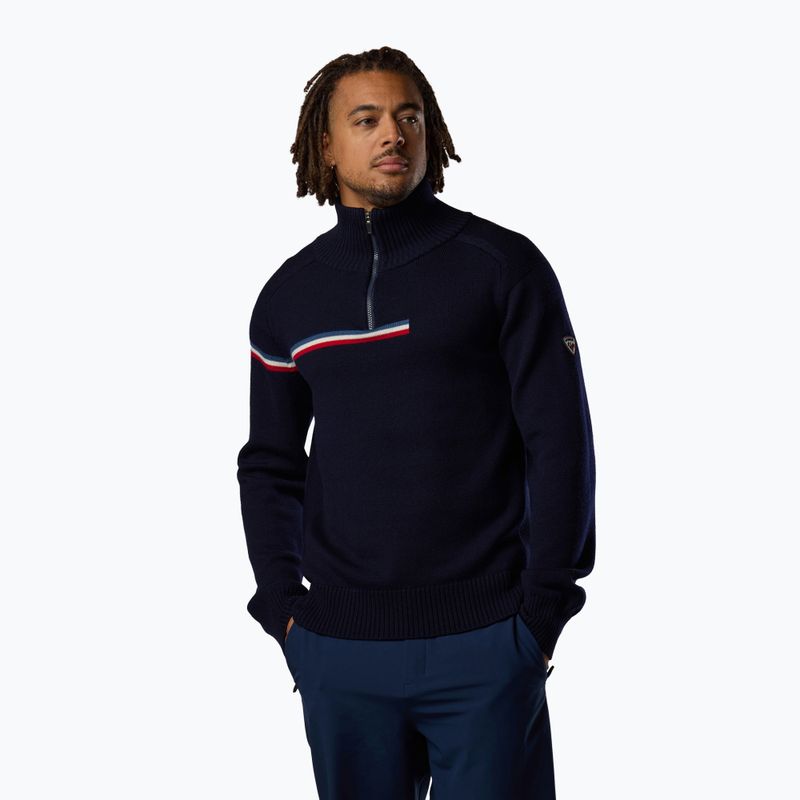Sweter męski Rossignol Odysseus Half Zip Merino dark navy