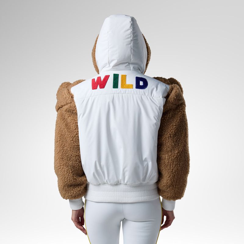 Kurtka narciarska damska Rossignol JCC Teddy Hoodie white 3
